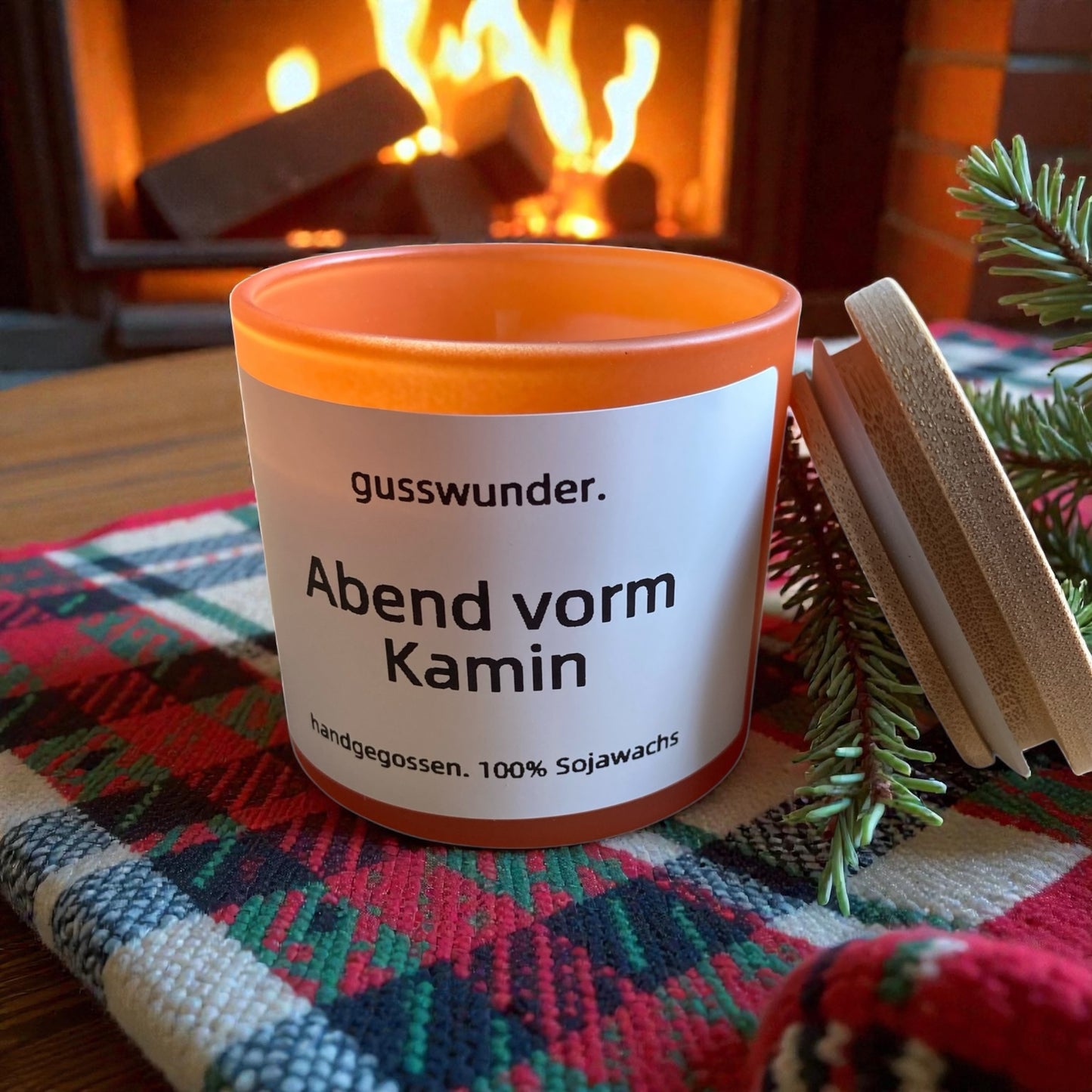 Duftkerze "Abend vorm Kamin" 90g