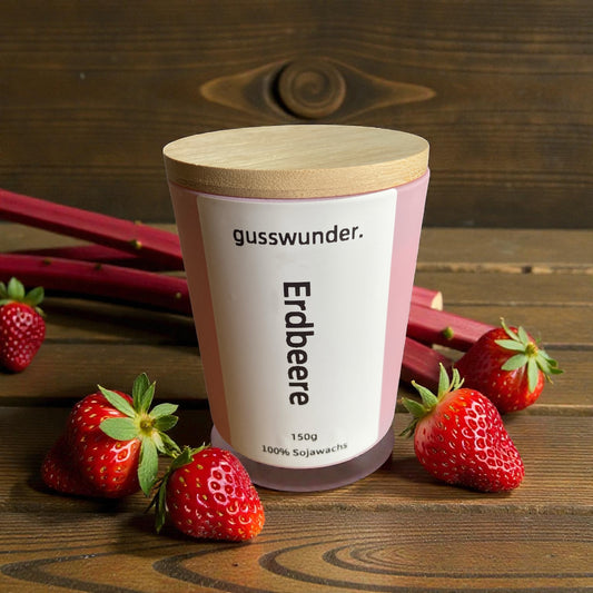 Duftkerze "Erdbeer-Rhabarber" 150g