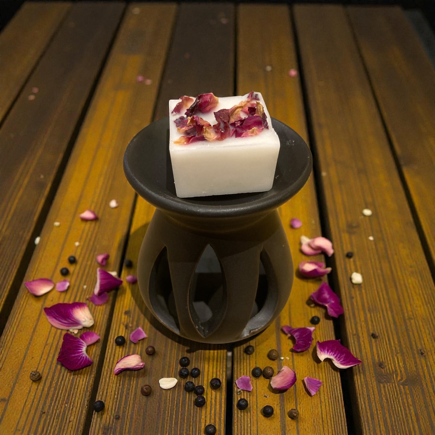 Duftmelt Rosenblüte mit pinkem Pfeffer, 15g - Zarte Romantik aus reinem Sojawachs